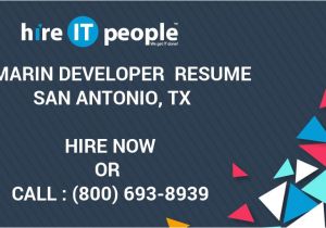 Xamarin Developer Resume Sample Xamarin Developer Resume San Antonio Tx Hire It People
