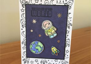 Xbox 360 Happy Birthday Card astronaut Birthday Card Space Birthday Card Childs