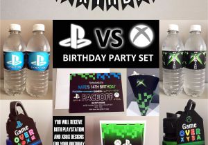 Xbox Birthday Card for Sale Playstation Vs Xbox theme Party Set Gamer Party Printable