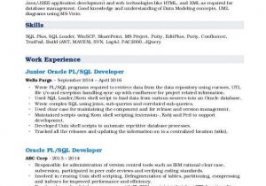 Xml Operator Sample Resume Pl Sql Developer Resume Samples Qwikresume