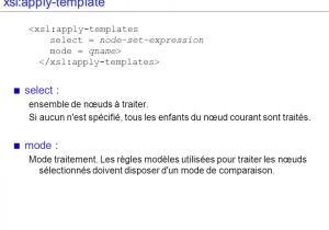 Xsl Apply Templates Mode Le Langage Les Elements Ppt Video Online Telecharger
