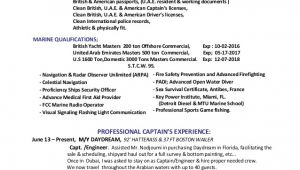 Yacht Captain Resume Sample Mestier Latest Resume