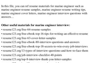 Yacht Engineer Resume top 8 Marine Engineer Resume Samples