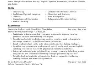 Yale Student Video Resume Yale Resource Office On Disabilities Note Taker Resume