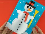 Year 2 Christmas Card Ideas 3d Snowman Christmas Card A I Diy Christmas Decoration Ideas Easy Christmas Crafts A I A I