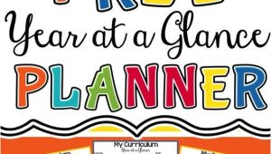 Year at A Glance Template for Teachers Free Year at A Glance Planning Template Curriculum