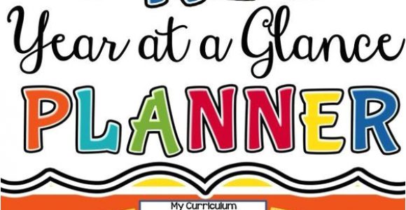 Year at A Glance Template for Teachers Free Year at A Glance Planning Template Curriculum