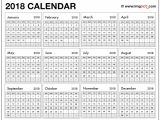 Year Long Calendar Template Year Long Calendar On One Page Photo Calendar Template 2018