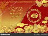 Year Of the Pig Greeting Card Chinese New Year 2020 Greeting Card Wth Cute Rat Zodiac