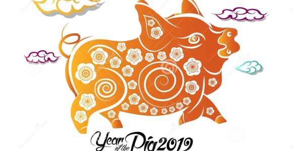 Year Of the Pig Greeting Card Chinese New Year Greeting Card 2019 Year Of Pig In Chinese