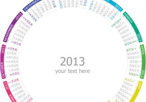 Year Round Calendar Template Creative Round Calendars 2014 Vector 04 Vector Calendar