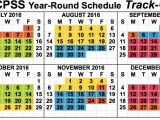 Year Round Calendar Template Wcpss Year Round Calendar Calendar Template 2018