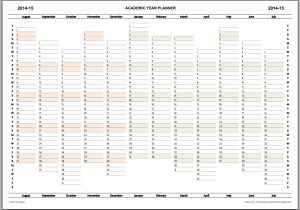 Yearly Planning Calendar Template 2014 2014 15 Academic Year Planner Calendar Printable Infozio