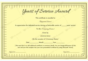 Years Of Service Certificate Template 89 Elegant Award Certificates for Business and School events