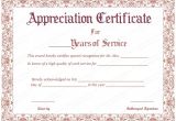 Years Of Service Certificate Template Free Free Printable Appreciation Certificate for Years Of Service