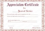 Years Of Service Certificate Template Free Printable Appreciation Certificate for Years Of Service