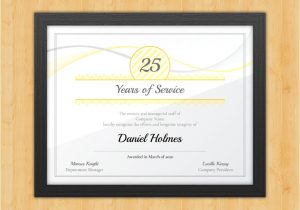 Years Of Service Certificate Template Longevity Years Of Service Certificate Award Avenue