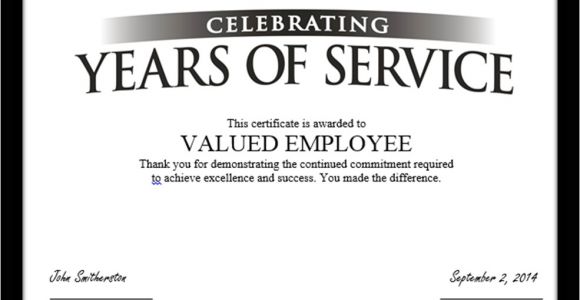 Years Of Service Certificate Template Tag Archive for Quot Employee Anniversary Quot Recognizethis Blog