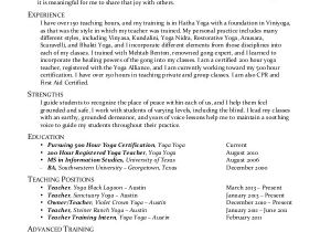 Yoga Student Resume 29 Teacher Resume Templates Free Pdf Word Documents