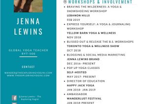 Yoga Student Resume Resume Reviews the Exploring Yogini