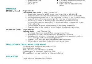 Yoga Student Resume Unforgettable Yoga Instructor Resume Examples to Stand Out