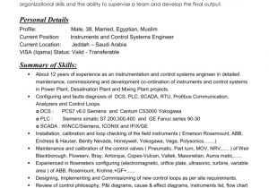 Yokogawa Dcs Engineer Resume Instrumentation Engineer Resume