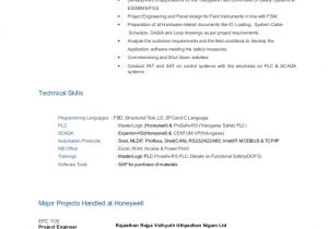 Yokogawa Dcs Engineer Resume Resume Sanjeeth Plc Safety Dcs Engg 3 6 Yrs