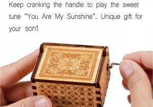 You are My Sunshine Musical Greeting Card You are My Sunshine Music Box son You are My Sunshine Wooden Hand Crank Music Box for Dad to son Great Gift for Dad to son Dad to son