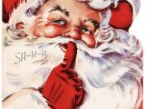You Want A Christmas Card Elaine Santa Says Shhh Vintage Christmas Card with Images