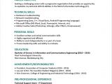 Young Engineer Resume Sample Resume format for Fresh Graduates One Page format