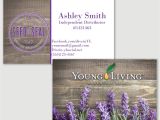 Young Living Business Card Template Lavender Young Living Business Card Printable Distributor