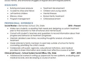Young Student Resume social Worker Resume Example Elementary School Children