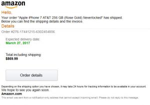 Your order Has Been Shipped Email Template Amazon Shipping Confirmation Phishing Email Phishing