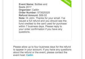Your order Has Been Shipped Email Template How to Refund An order eventbrite Help Center