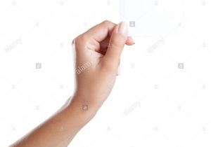 Your Smile is Your Business Card Woman S Hand Holding A Business Card Against White