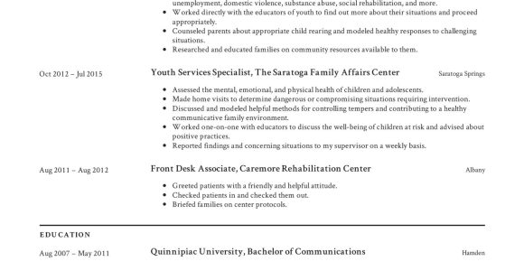 Youth Services Sample Resume Youth Services Specialist Resume Templates 2019 Free