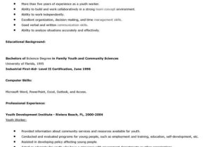 Youth Worker Resume Sample Child and Youth Worker Resume Sample Ipasphoto