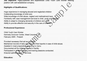 Youth Worker Resume Sample Resume Samples Child Youth Care Worker Resume Sample