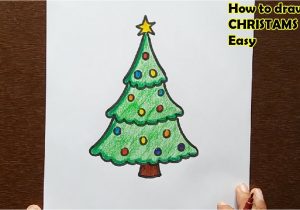 Youtube Christmas Card Making Tutorials How to Draw A Christmas Tree Easy