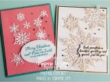 Youtube Christmas Card Making Tutorials Sneak Peek Of Stampin Up S Snowfall Thinlits with Reverse