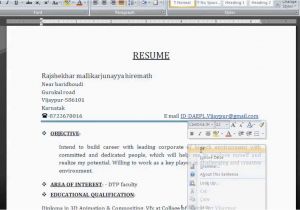 Youtube How to Write A Basic Resume How to Create Resume In M S Word Simple Resume Youtube