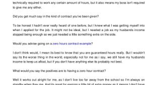 Zero Hour Contract Template Free Download Free Zero Hours Contract Template