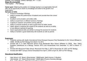 Zoology Student Resume for Msc Zoology Resume format Job Resume Resume