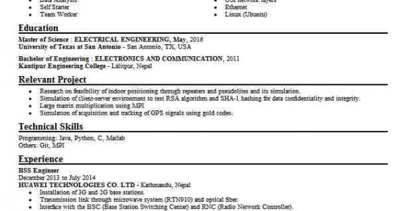 Zte Bss Engineer Resume Senior Bss Engineer Resume Example Huawei
